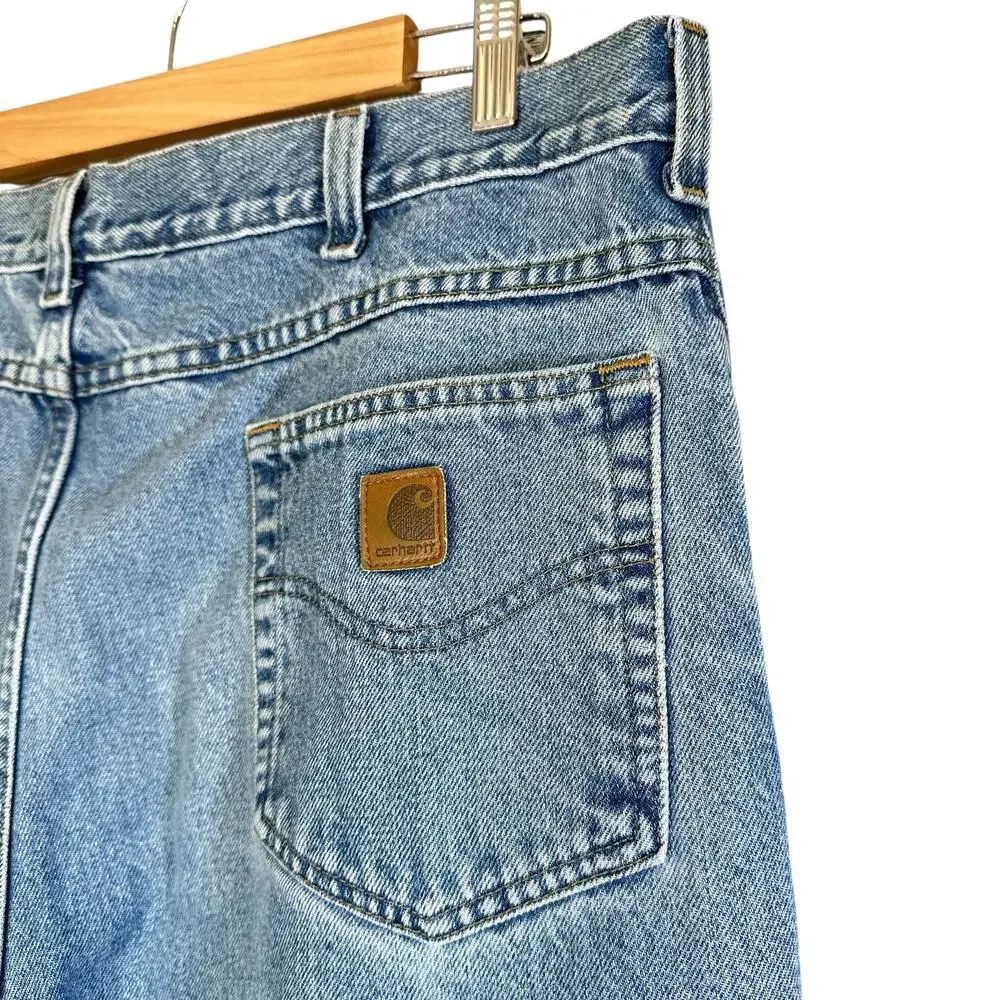 Carhartt B18 Traditional Fit Tapered Jeans Stonewash Light Medium Blue 40x30
